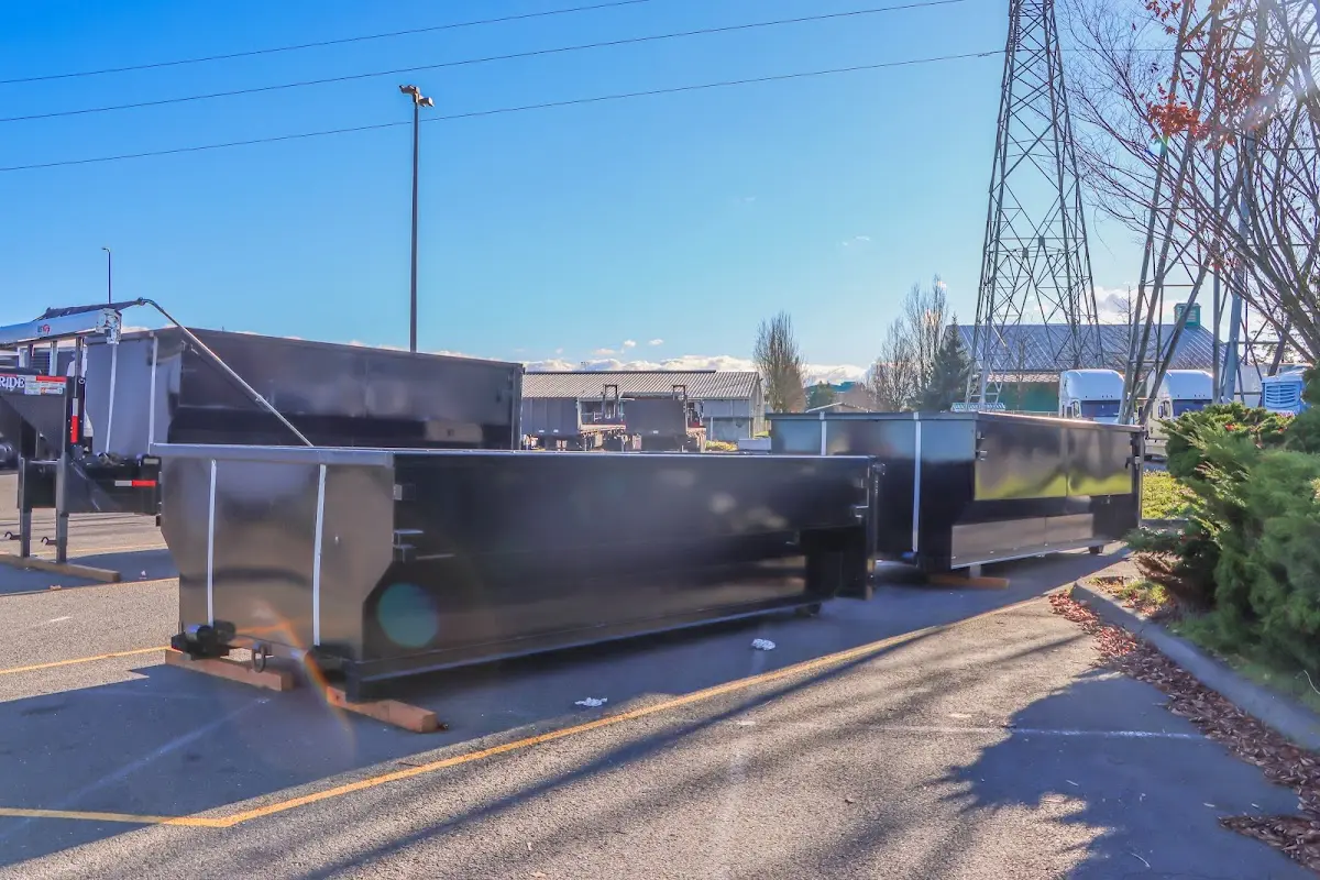 Roll-off dumpster ready for waste disposal at job site for Roofing Dumpster Rental in Wappingers Falls